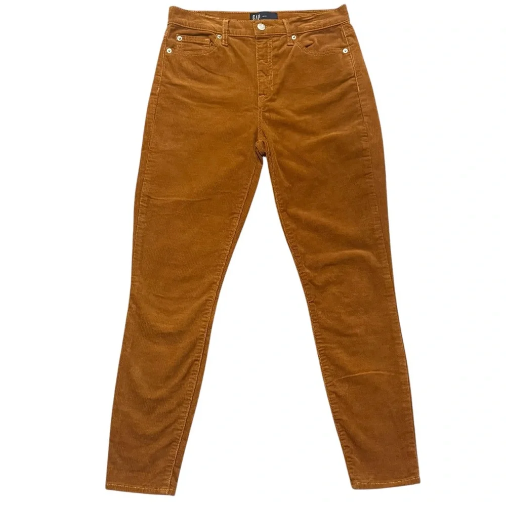 Gap Denim Brown Orange Corduroy Legging Skinny Jeans Women’s Size Small 4/27 - Picture 1 of 8
